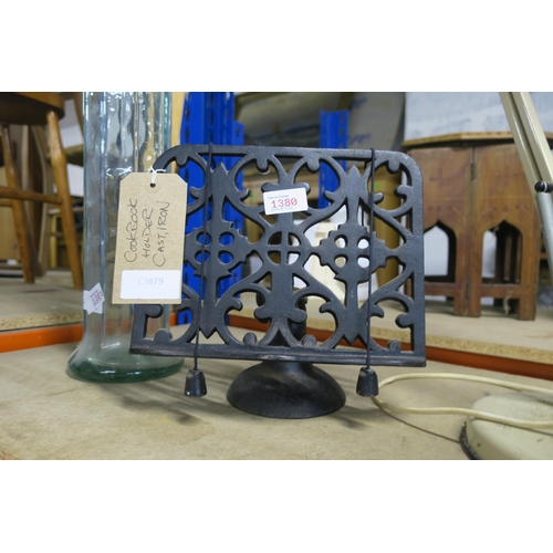 1380 - CAST IRON COOKBOOK HOLDER