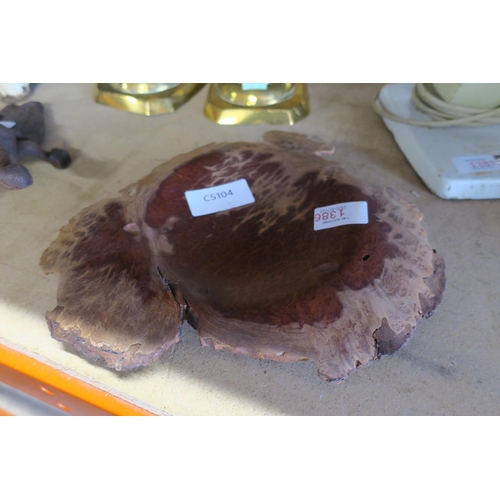 1386 - STUDIO WOOD-TURNED BOWL - BURR EDGE