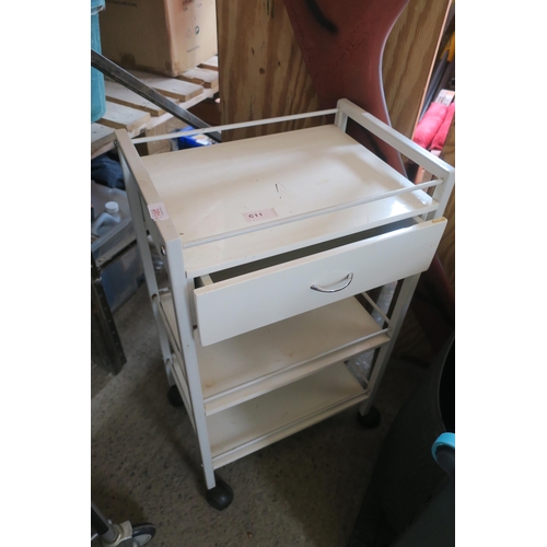 2018 - METAL TRAY AND DRAWER UNIT ON WHEELS