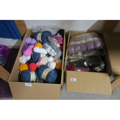 409 - 2 BOXES OF WOOL