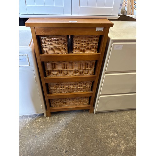 1097A - WICKER BASKET CUPBOARD