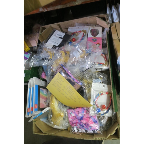 842 - BOX OF NEW GOODS INCLUDING SWITCH SKINS AND SCREEN PROTECTORS, CAT COLLARS, NECK GATORS/SNOODS AND P... 