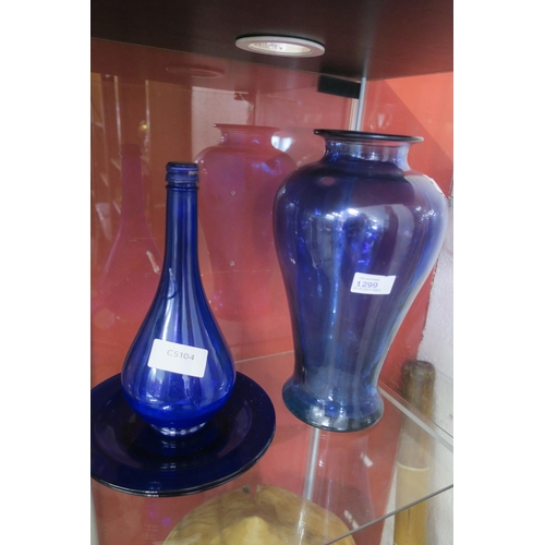 1299 - COLLECTION OF BLUE GLASS