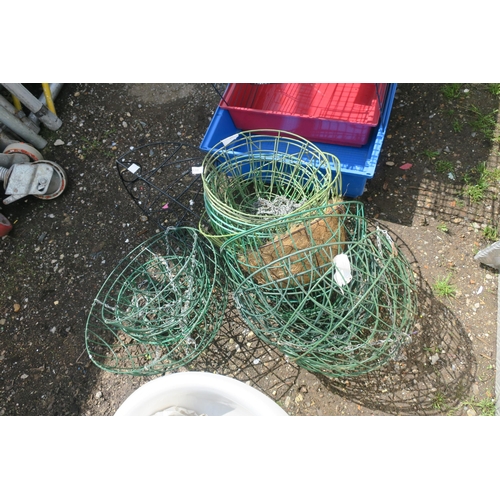 180 - QUANTITY OF METAL HANGING BASKETS