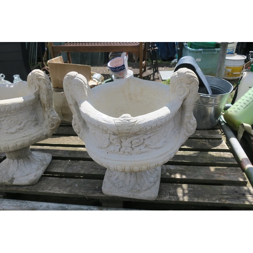 219 - STONEWORK URN SHAPED PLANTER