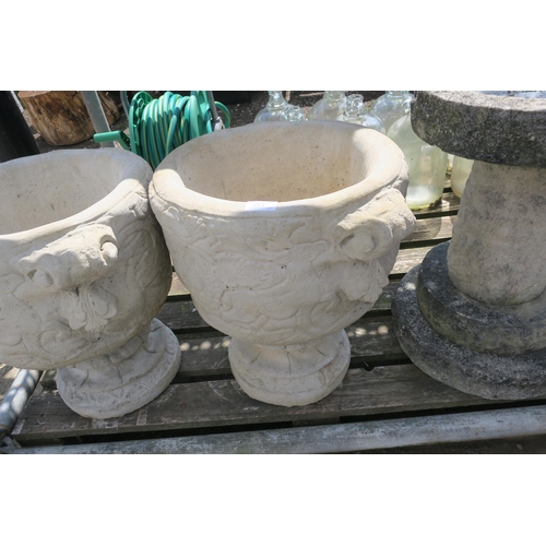 222 - STONEWORK URN PLANTER