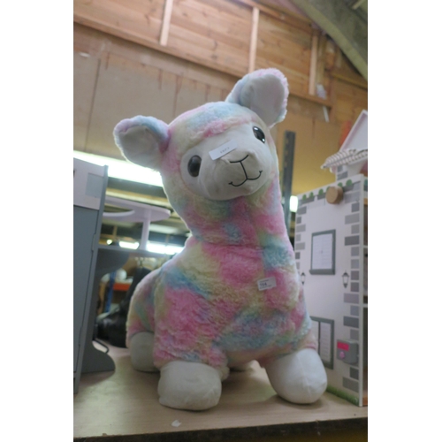 764 - LARGE RAINBOW CUDDLY LAMB