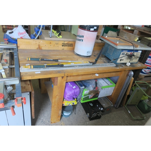 433 - WOODEN CANADIAN TRADESMENS WORKBENCH