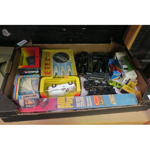 1297 - BOX OF VINTAGE TOY VEHICLES