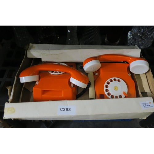 1343 - VINTAGE TOY TELEPHONES