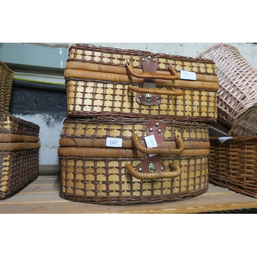 1427 - TWO WICKER HAMPERS