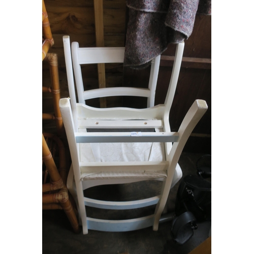 1875 - 2 WHITE DINING CHAIRS