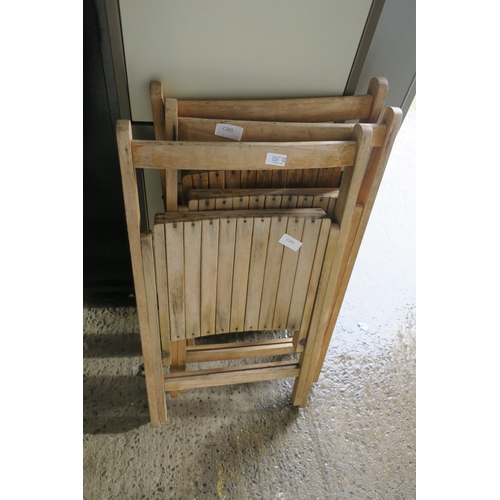 321 - 3 FOLDING WOODEN CHAIRS