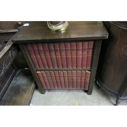 1109 - SMALL BOOKCASE WITH 24 VOLUMES OF THE ENCYCLOPEDIA BRITANNICA, 14TH EDITION