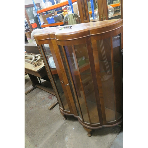 1126 - BOW FRONT DISPLAY CABINET