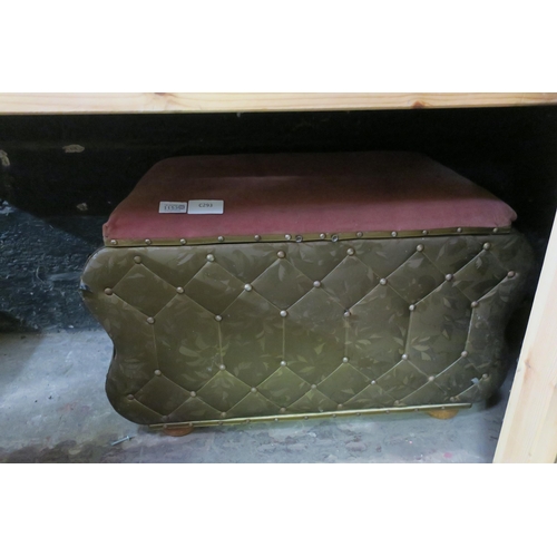 1153 - MID CENTURY PADDED OTTOMAN