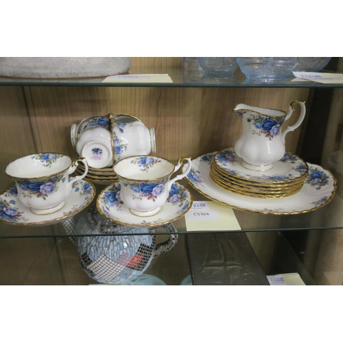 1184 - COLLECTION OF ROYAL ALBERT CHINA IN 'MOONLIGHT ROSE' PATTERN