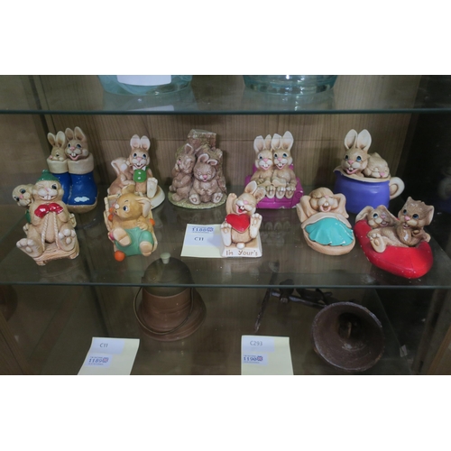 1188 - LARGE COLLECTION OF MID CENTURY  BUNNY FIGURINES