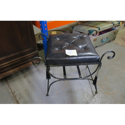 1213 - TASSELED DRESSING TABLE / FOOT STOOL