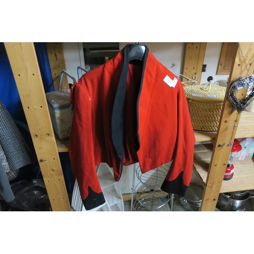 796 - RED AND BLACK MILITARY JACKET