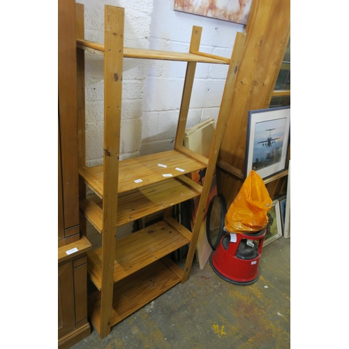 814 - WOODEN SHELVING UNIT