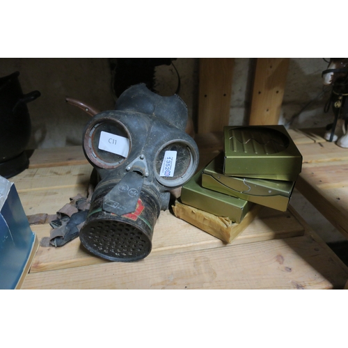 1352 - VINTAGE GAS MASK & RATION PACKS