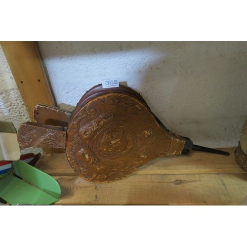 1393 - PAIR OF LEATHER CLAD BELLOWS