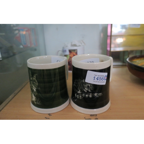 1456 - TWO SNOWDONIA POTTERY MUGS