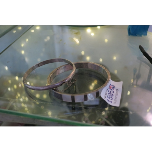 1505 - TWO 925 SILVER BANGLES