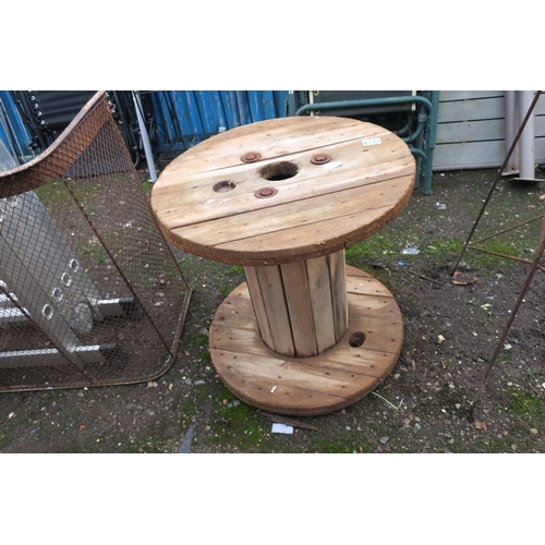 144 - WOODEN CABLE REEL