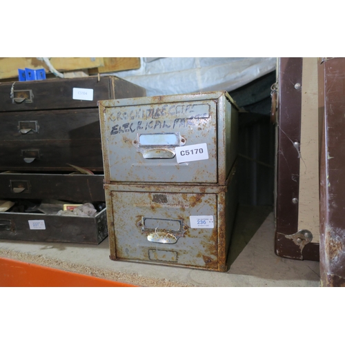 236 - 2 METAL INDEX DRAWERS