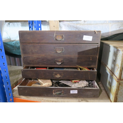 237 - 5 DRAWER VINTAGE ENGINEERING BOX