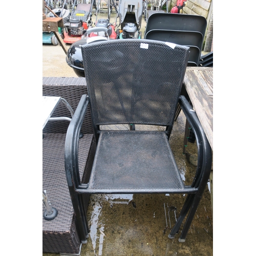 55 - 3 GARDEN METAL CHAIRS