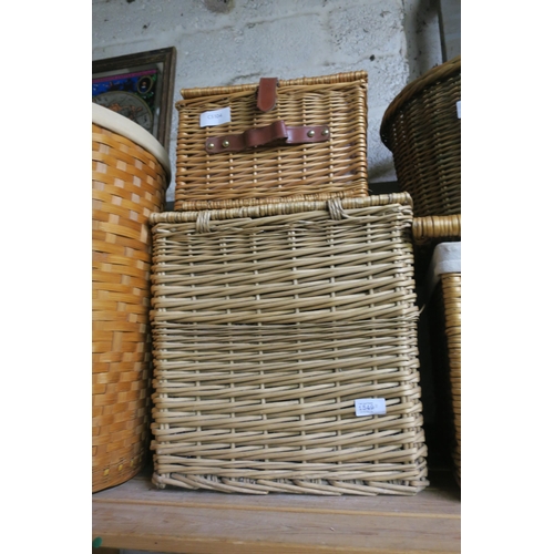 1549 - WICKER HAMPER AND LAUNDRY BASKET