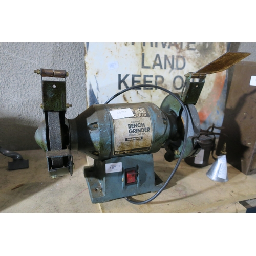 157 - CLARKE BENCH GRINDER