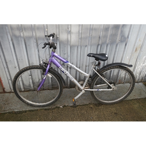 8 - PURPLE AND SILVER OPTIMA BIKE