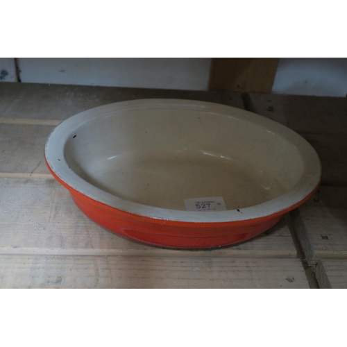 527 - SMALL OVAL LE CREUSET CERAMIC DISH