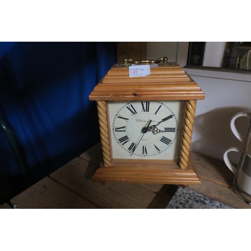 140 - WILLIAM DREW PINE CLOCK