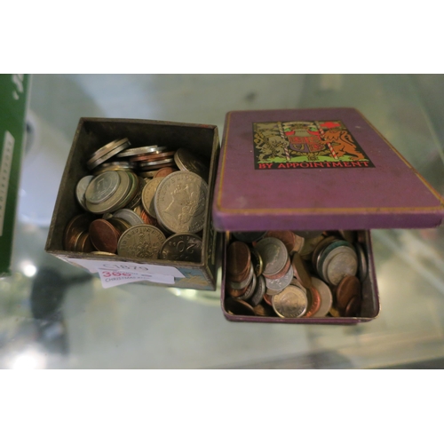 300 - 2 TUBS OF COINS