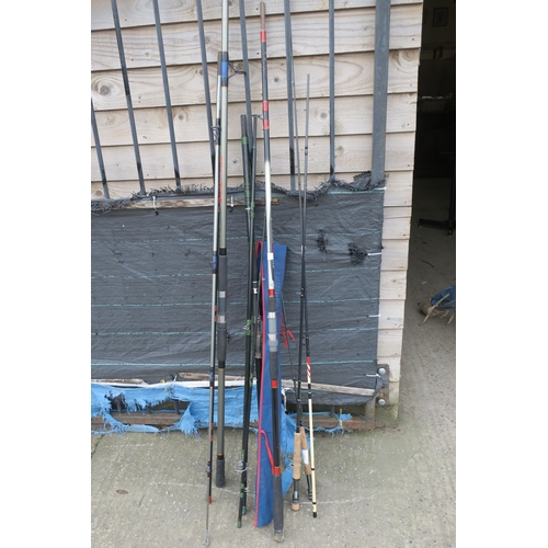 44 - SELECTION OF FISHING RODS