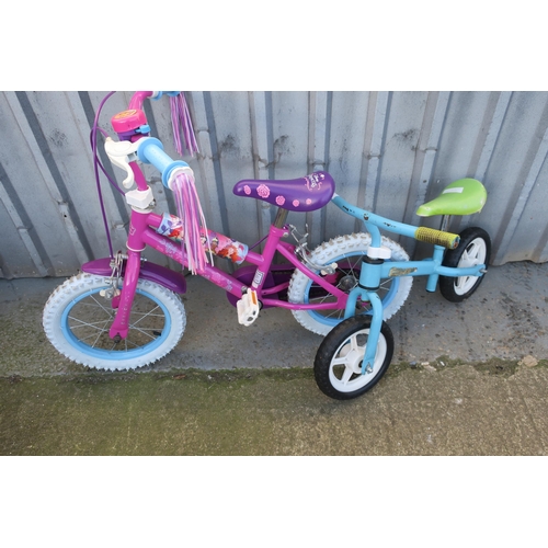 9 - DISNEY PRINCESS BIKE AND BALANCE BIKE