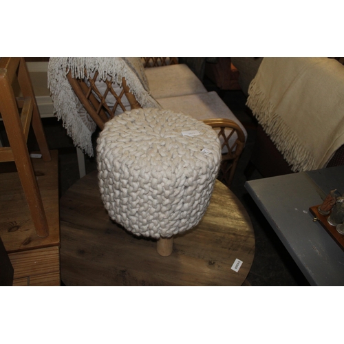 919 - COX & COX KNITTED COVERED STOOL