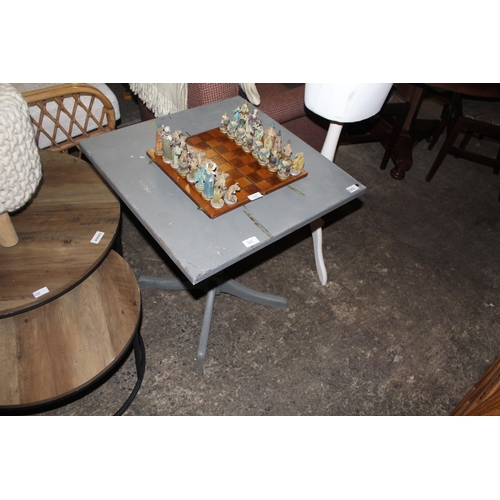 922 - PAINTED GREY CAFE STYLE TABLE