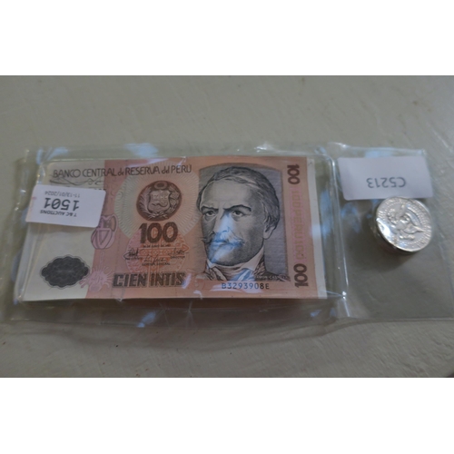 1501 - A COMMERATIVE COIN AND NOTE