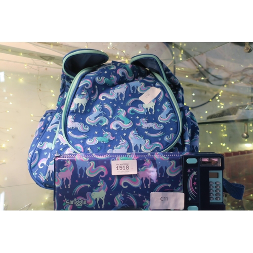 1518 - SMIGGLE UNICORN BACKPACK AND PENCIL CASE