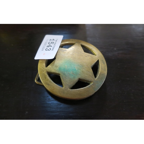 1543 - BRASS STAR BUCKLE