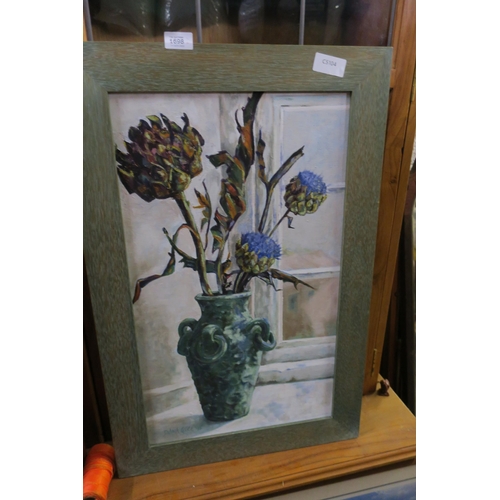 1698 - ORIGINAL ACRYLIC ON BOARD - STILL LIFE BY DIANA GRICE