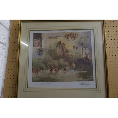 1705 - LIMITED EDITION FRAMED PRINT - HUNTING DOGS BY ELIZABETH SERIVENER 127/500