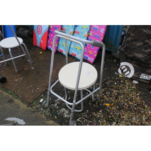 33 - ZIMMER FRAME AND SHOWER STOOL