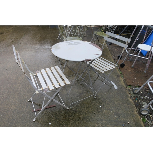 36 - GARDEN PATIO BISTRO TABLE AND CHAIRS SET